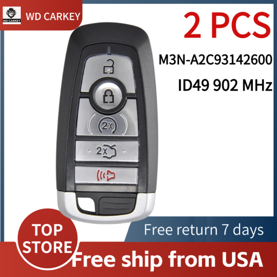 2017-2020 Ford / 5-Button Smart Key / M3N-A2C93142600   902 MHz